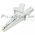 Adaptor | Banana 4mm Female - Alligator Clip Ø13mm | 91mm | 20A | 600V CATIV / 1000V CATIII | White