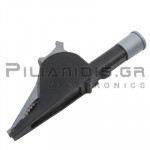 Adaptor | Μπανάνα 4mm Θηλυκή - Κροκόδειλος Ø30mm |110.5mm| 36A | 600V CATIV / 1000V CATIII | Μαύρο