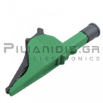 Adaptor | Μπανάνα 4mm Θηλυκή - Κροκόδειλος Ø30mm |110.5mm| 36A | 600V CATIV / 1000V CATIII | Πράσινο