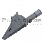Adaptor | Μπανάνα 4mm Θηλυκή - Κροκόδειλος Ø30mm |110.5mm| 36A | 600V CATIV / 1000V CATIII | Γκρί