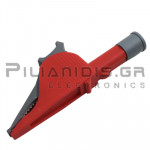 Adaptor | Μπανάνα 4mm Θηλυκή - Κροκόδειλος Ø30mm |110.5mm| 36A | 600V CATIV / 1000V CATIII | Κόκκινο