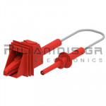 Καλώδιο Πολυμέτρου 0.5mm² | 4mm | Αρσενικό - Αρσενικό | 10A | 5000V CAT0 | 1m | Κόκκινο