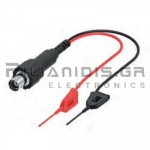 Adaptor | BNC Male | 2 x Test Clip Flexible | 1A | 30VAC - 60Vdc | with 0.25m Cable
