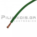 Καλώδιο PVC | 1.0mm² ( 252xØ0.07 ) | Ø3.8mm | 20A | 1000V | -20℃C / +80℃C | Πράσινο