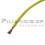 Cable PVC | 1.0mm² ( 252xØ0.07 ) | Ø3.8mm | 20A | 1000V | -20℃C / +80℃C | Yellow