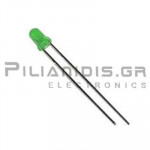 LED 3mm Green diffused 18 - 40mcd 60℃  2.2V to 2.5V