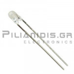 LED 3mm Water-clear Μπλε 5200mcd 20℃  2.8V to 3.6V