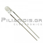 LED 3mm Water-clear Μπλε 310-900mcd 45℃  3.5V to 4V