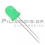 LED 8mm Green diffused 60mcd 60o 2.5V