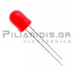 LED 8mm Red diffused 100mcd 60o 2.5V