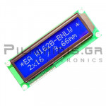 LCD Alphanumeric Module 16x2 STN Negative Blue 99x24mm