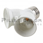 Adaptor Lamp Holder E27 to 2 x E27