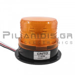 Warning Light LED Multifanctional &Oslash;127x96mm 12/24Vdc Orange