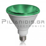 Λάμπα LED | E27 PAR38 | 10W | Πράσινο | 890Lm | IP65