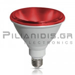 LED Lamp | E27 PAR38 | 10W | Red | 890Lm | IP65