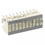 Led Display Bargraph κίτρινο 2.2-5.6mcd DIP-20