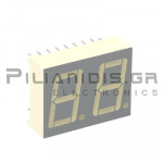 Led Display 7-Segment Dual 14,22mm Κίτρινο 1.9-4.7mcd  Κοινής Καθόδου