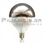 LED Lamp | Ε27 G125 | Silver | 6W | Warm White 2700K | 680Lm | Dimmable