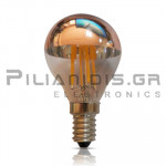 LED Lamp | Ε14 | Spherical | Rose Gold | 4W | Warm White 2700K | 390Lm | Dimmable