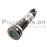 Indicator Light LED Ø8mm 230VAC Green With Faston