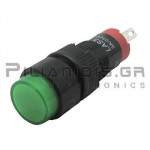 Indicator Light LED Ø10mm 12VAC/DC Green With Faston