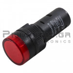 Indicator Light LED Ø16mm 24VAC/DC Red With Screws