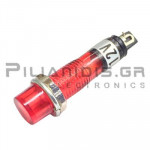 Indicator Light NEON Ø7mm 12V Red Soldering