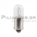 Filament lamp miniature BA9s 130V 20mA 2.6W Ø10x28mm