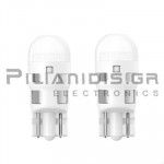 Car Bulb LED | W5W/T10 | W2.1x9.5d | 12V | 0.6W | Cool White 6000K | 50Lm