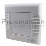 Wall Axial Fan Ø100x77mm | 230VAC | 16W | 95m³/h | 37dB | with PIR & Timer
