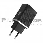 Φορτιστής  USB Vin: 230VAC - Vout: 3.6-12V/18W QC3.0 Μαύρο