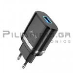 USB Charger  Vin: 230VAC - Vout: 5V/2.4A (1xUSB) Black