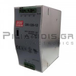 Τροφοδοτικό ράγας 120W; 12VDC; 10A; 88-132/176-264VAC