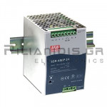 Τροφοδοτικό ράγας 480W 24VDC 20A 90-264VAC 127-370VDC Παράλληλη Σύνδεση