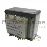 Transformer Vin:230VAC - Vout:12VACx2  2x1A