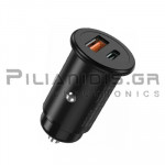 USB Charger Vin: 12/24Vdc - Vout: 5V/3A 38W 1xUSB 1x Type C  QC3.0 / PD