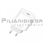 Charger Vin: 230VAC - Vout: 5V/3A (1 x USB 25W PD/PPS) White