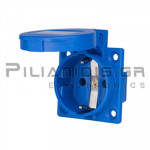 Flush Mount Socket With Cover ΙΡ54 1050-Obs Blue