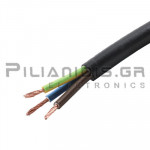 Flexible Power Cable H03VV-F | 3x0.50mm | Ø6.3mm | Black