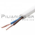 Flexible Power Cable H03VV-F | 2x0.75mm | Ø5.4mm | White