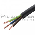Flexible Power Cable  H03VV-F | 3x0.75mm | Ø6.7mm | Black