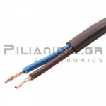 Flexible Power Cable Flat H03VVH2-F | 2x0.50mm | Ø3.1x5.1mm | Brown