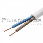Flexible Power Cable Flat H03VVH2-F | 2x1.00mm | Ø3.5x5.8mm | White