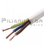 Flexible Power Cable H05VV-F | 3x1.00mm | Ø7.0mm | White