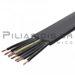 Flat Cable For Crane Installations H07VVH6-F | 8x1.5mm | Ø5.1x25.5mm | Μαύρο