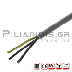 Superflex Cable JZ-PURO 3x0.75mm (Ø5.6mm) Grey