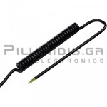 Καλωδιο Ρεύματος Σπιραλ Eύκαμπτο LIY11Y | 6x0.50mm | Μήκος Καλωδίου 0.50m(2.0m) | &Oslash;7.6mm | Μαύρο