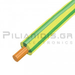 Cable Silicone SIAF (-60℃C εως +180℃C) 1x1.00mm Yellow - Green