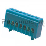 Panel Terminal For 7 Contact Rails Blue
