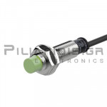 Αισθητήρας Επαγωγικός &Oslash;12mm NPN (NO) 12-24Vdc 3-Wire D: 4mm